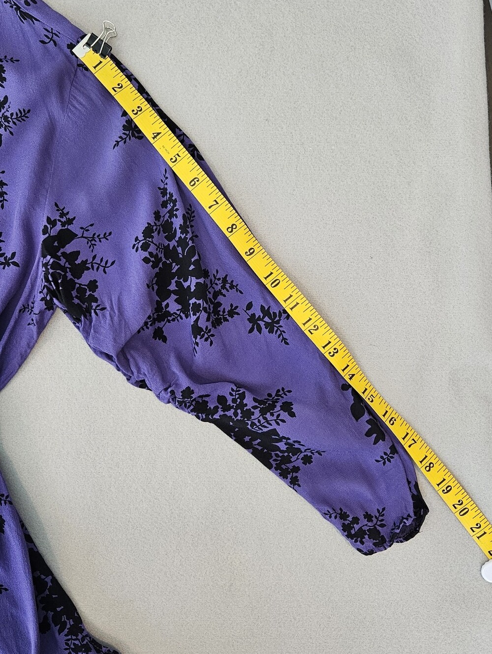 Zara Women's Small Purple & Black  Floral Mini Dress With Ruffle Hem - Picture 14 of 16